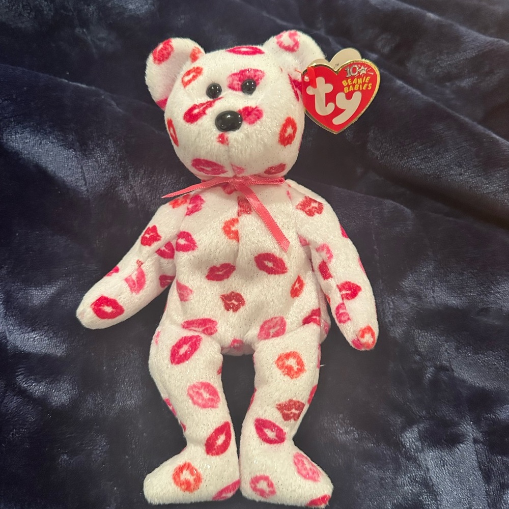 Ty Plush Toy with Red Lip Prints “Kissy”